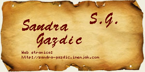 Sandra Gazdić vizit kartica